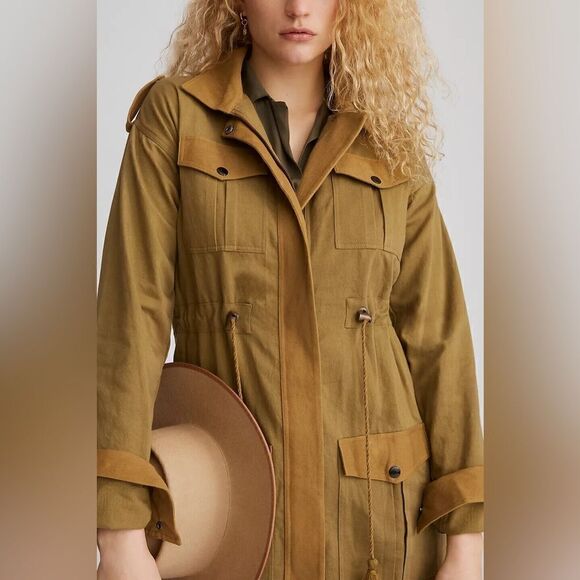 Anthropologie Cleobella Organic Cotton Honey Peyton Utility Jacket Size XS - Picture 3 of 13